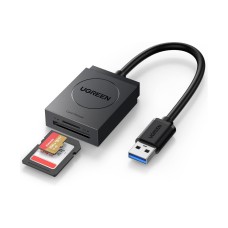Čitač memorijskih kartica UGREEN, USB A 3.0, TF/SD kartice, 15cm, crni