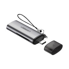 Čitač memorijskih kartica UGREEN, USB C, TF/mciroSD/SD kartice, sivi