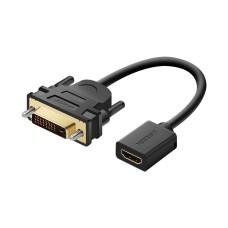 Adapter UGREEN, HDMI (Ž) na DVI (M), 22cm, crni