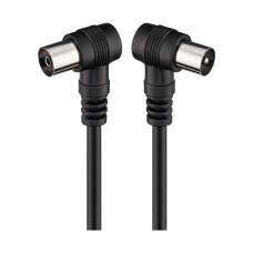 Kabel GOOBAY, antenski (M) na (Ž), crni, 2.5m, kutni, bulk
