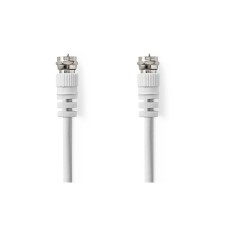Kabel NEDIS CSGL41000WT20, antenski F konektor (M) na F konektor (M), bijeli, 2m, label
