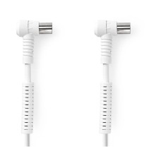 Kabel NEDIS CSGB40120WT15, antenski (M) na (Ž), bijeli, 1.5m, kutni Kabel NEDIS CSGB40120WT15, antenski (M) na (Ž), bijeli, 1.5m, kutni
