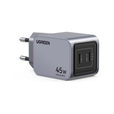 Kućni punjač UGREEN Nexode Pro, 45W, 2x USB C, GaN, sivi