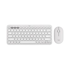 Tipkovnica + miš LOGITECH Pebble 2, 920-012240, bežična slim, Bluetooth, bijela