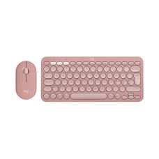 Tipkovnica + miš LOGITECH Pebble 2, 920-012241, bežična slim, Bluetooth, roza