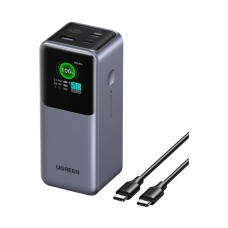 Prijenosno napajanje powerbank UGREEN, 25.000 mAh, Fast Charging, USB C, Power Delivery 3.1 do 140W, sivi
