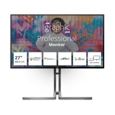 Monitor 27incha AOC, Q27U3CV, QHD, IPS QD, 75Hz, 4ms, 420cd/m2, 1000:1, USB C, RJ45, pivot, zvučnici, crni