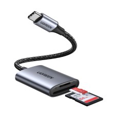 Čitač memorijskih kartica UGREEN, USB C, TF/SD kartice, sivi