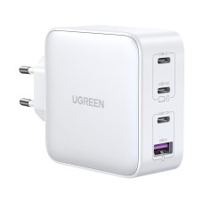 Kućni punjač UGREEN Nexode, 100W, 3x USB C, Power Delivery 3.0, Quick Charge 4.0, GaN, bijeli