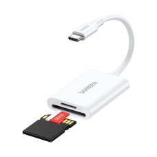 Čitač memorijskih kartica UGREEN, USB 3.0, TF/SD kartice, bijeli