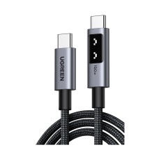 Kabel UGREEN Uno USB C (M) to USB C (M), PowerDelivery, Fast Charging 5A Max, crni, 1m