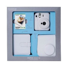 Set FUJIFILM Instax Mini 12 Bundle Box, Fotoaparat, Film 10/1, torbica, foto album, bijeli