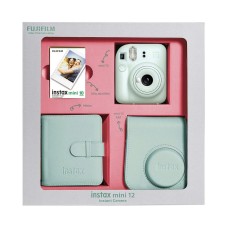 Set FUJIFILM Instax Mini 12 Bundle Box, Fotoaparat, Film 10/1, torbica, foto album, zeleni