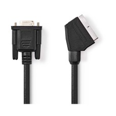 Kabel NEDIS CVGL31550BK20, Scart (M) na VGA (Ž), crni, 2m Kabel NEDIS CVGL31550BK20, Scart (M) na VGA (Ž), crni, 2m