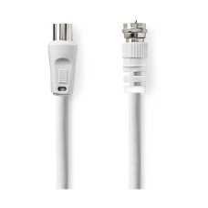 Kabel NEDIS CSGL41800WT15, antenski F (M) na IEC (M), bijeli, 1.5m Kabel NEDIS CSGL41800WT15, antenski F (M) na IEC (M), bijeli, 1.5m