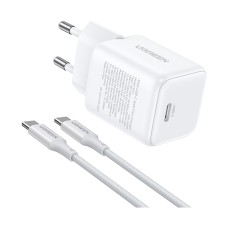 Kućni punjač UGREEN X513, 30W, USB C, GaN, set, bijeli