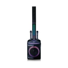 Prijenosni audio sustav LENCO PA-220BK, 120W, Bluetooth, USB A, LED efekti, 2x bežični mikrofon
