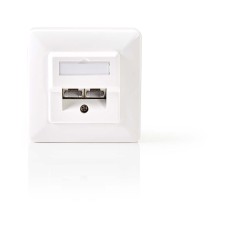 Utičnica NEDIS CCGP89150IV, 2x RJ45, CAT 5e, bijela