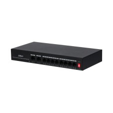 Switch DAHUA PFS3010-8ET-65, 8-portni, 8x PoE, crni