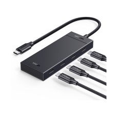 USB HUB UGREEN, USB C na 4x USB C 3.1 Gen2, crni