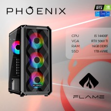 Računalo gaming PHOENIX FLAME X-501, Intel i5-14400F, 16GB, 1TB SSD, GeForce RTX 5060 Ti, NoOS