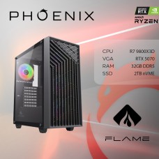 Računalo gaming PHOENIX FLAME X-510, Ryzen 7 9800X3D, 32GB, 2TB SSD, GeForce RTX 5070, NoOS