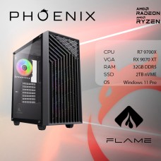 Računalo gaming PHOENIX FLAME X-519, Ryzen 7 9700X, 32GB, 2TB SSD, Radeon RX 9070 XT, Windows 11P