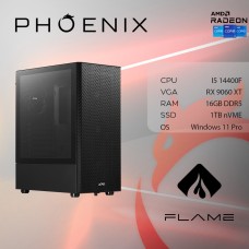 Računalo gaming PHOENIX FLAME X-520, Intel i5-14400F, 16GB, 1TB SSD, Radeon RX 9060 XT, Windows 11P