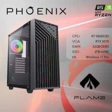 Računalo gaming PHOENIX FLAME X-522, Ryzen 7 9800X3D, 32GB, 2TB SSD, GeForce RTX 5070, Windows 11P