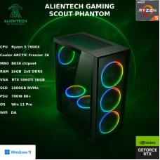 Računalo gaming ALIENTECH Scout Phantom, Ryzen 5 7600X, 16GB, 1TB SSD, GeForce RTX 5060 Ti, Windows 11P