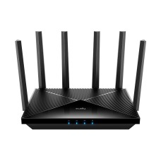 Router CUDY WR6500 1.0, BE6500, WiFi 7, RJ45, crni