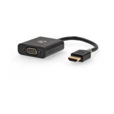 Adapter NEDIS CCBW34900AT02, HDMI (M) na VGA (Ž), USB micro B (Ž), 3.5mm (Ž), Gold plated, 0.2m, antracit, kutija
