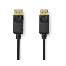 Kabel NEDIS CCGL37014BK30, DisplayPort 1.4 (M) na DisplayPort 1.4 (M), 8K@60Hz, Gold plated, 3m, crni, label Kabel NEDIS CCGL37014BK30, DisplayPort 1.4 (M) na DisplayPort 1.4 (M), 8K@60Hz, Gold plated, 3m, crni, label