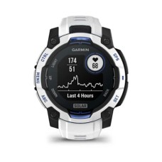 Pametni sportski sat GARMIN Instinct 3 Solar, 010-02934-03, 45mm, bijeli s bijelo plavim remenom