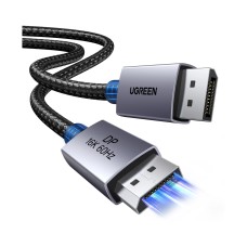 Kabel UGREEN, DisplayPort 2.1 (M) na DisplayPort 2.1 (M), 16K@60Hz/8K@120Hz, pleteni, 2m, crni Kabel UGREEN, DisplayPort 2.1 (M) na DisplayPort 2.1 (M), 16K@60Hz/8K@120Hz, pleteni, 2m, crni