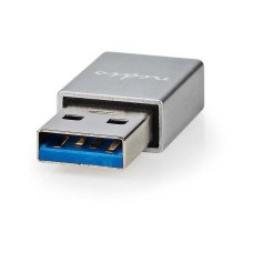 Adapter NEDIS CCGB60925GY, USB A 3.2 Gen 1 (M) na USB C (Ž), srebrni, kutija