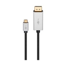 Kabel GOOBAY 60176, USB C (M) na DisplayPort (M), 8K@60Hz, Gold plated, 2m, crno srebrni, bulk