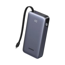 Prijenosno napajanje powerbank UGREEN, 20.000 mAh, 2x USB C, USB A, kabel USB C, 45W, sivo Prijenosno napajanje powerbank UGREEN, 20.000 mAh, 2x USB C, USB A, kabel USB C, 45W, sivo