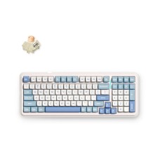 Tipkovnica MCHOSE K99 V2, MC-K99V2-11, bežična, mehanička, Icy Creamsicle Switch, HR Layout, plava