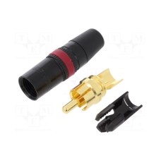 Konektor REAN NYS373-2, RCA (M), crni