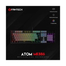 Tipkovnica FANTECH Atom 104 MK886V2, žičana, mehanička, Crveni Switch, siva
