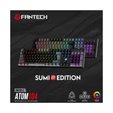 Tipkovnica FANTECH ATOM104 MK886V2, žičana, mehanička, Plavi Switch, crna