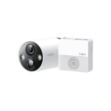 Nadzorna IP kamera TP-LINK Tapo C420S1, vanjska, senzor pokreta, noćni vid, QHD, bežična, IPX5, bijela + Tapo H200 hub