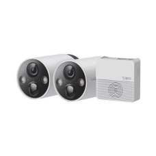 Nadzorna IP kamera TP-LINK Tapo C420WS, vanjska, senzor pokreta, noćni vid, QHD, bežična, IPX5, bijela, 2 komada + Tapo H200 HUB