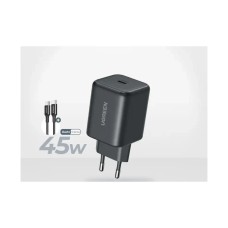 Kućni punjač UGREEN X524, 45W, USB C, Quick Charge, GaN, crni, set