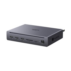 Docking station UGREEN Maxidok 10u1 U712, 2x Thunderbolt 5, 3x USB A, DisplayPort, RJ45, čitač kartica TF/SD, sivi