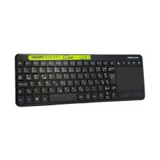 Tipkovnica MAXLINE ML-KG3608, bežična, membranska, Smeđi Switch, HR Layout, RGB, Slim, za Smart TV, crna