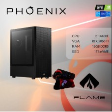 Računalo gaming PHOENIX FLAME X-548, Intel i5 14400F, 16GB, 1TB SSD, Intel Core, NoOS, tipkovnica, miš, podloga