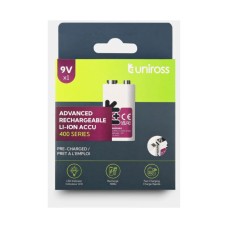 Baterija punjiva LI-ION USB C UNIROSS, E-Block, 9 V, 400mAh, USB C, 1 komad
