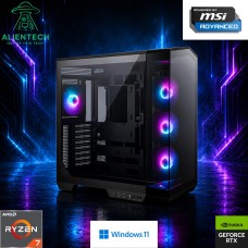 Gaming računalo ALIENTECH Adept Powered by MSI Advanced, Ryzen 7 7800X3D, 32GB, 1TB SSD, GeForce RTX 5070, Windows 11P